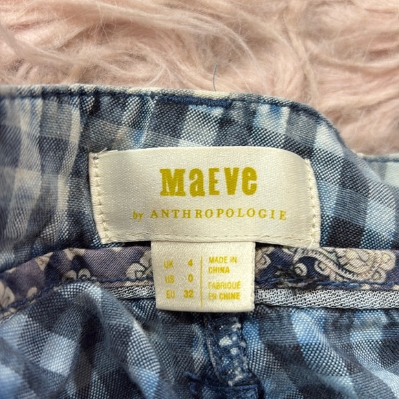 Anthropologie Maeve Avryl Bleached Slim Pants sz 0 - Picture 11 of 12